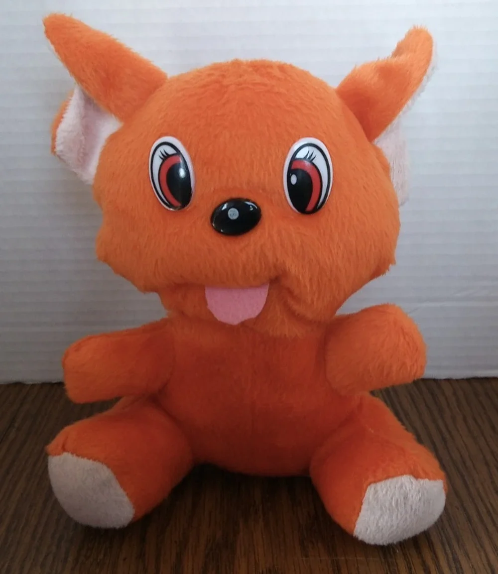 Quality Plush 7 1/2 inch Orange Puppy Plush